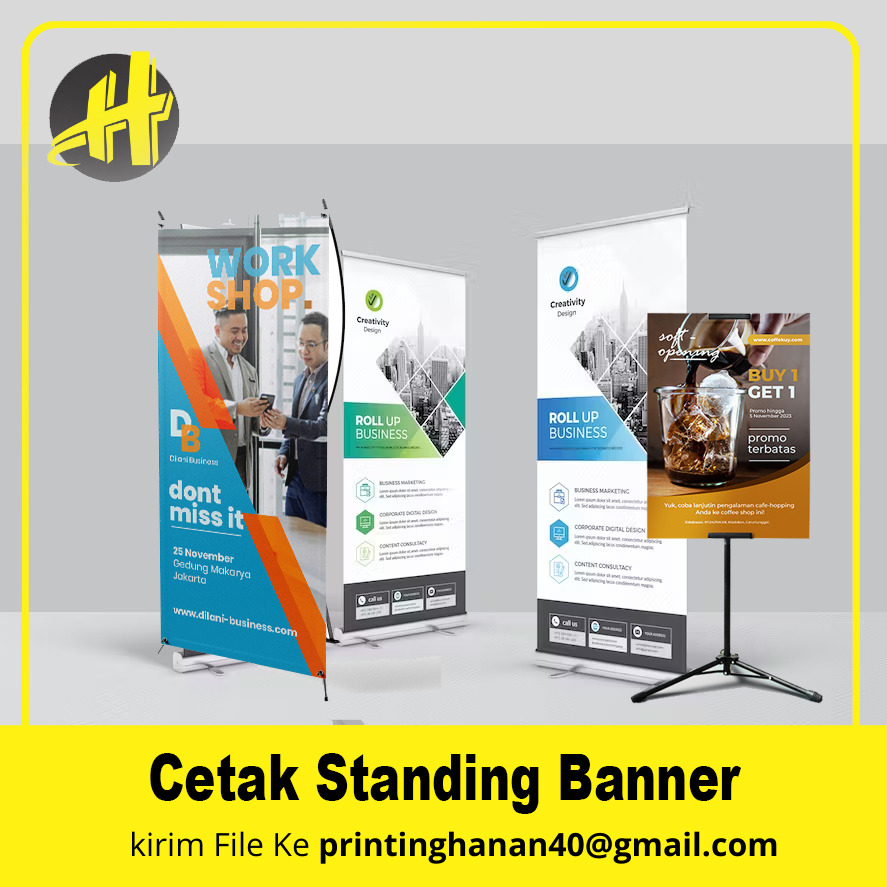 Tempat Cetak Standing Banner
